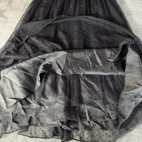 ADRIANNA PAPELL Womens Dress Sz 2 Black Whimsigoth Cocktail Coquette Dark Fairy - Picture 11 of 13